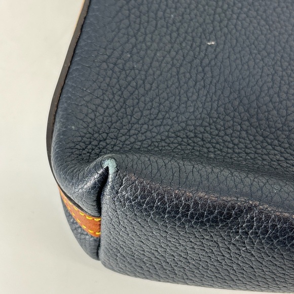 Dooney & Bourke Dark Navy Pebbled Leather Shoulder Bag Mini Vintage -Rare - Picture 9 of 12